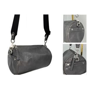 Treasure & Bond Gray Leather Barrel Cylinder Bag – Rare